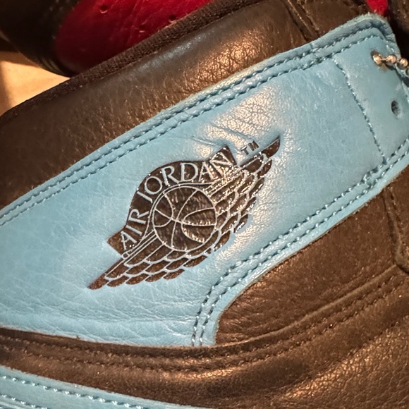 Nike Air Black with Blue and Red Accents - Picture 4 of 4